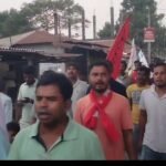 রায়গঞ্জে হামলার প্রতিবাদে চোপড়ায় সিপিআইএমের ধিক্কার মিছিল